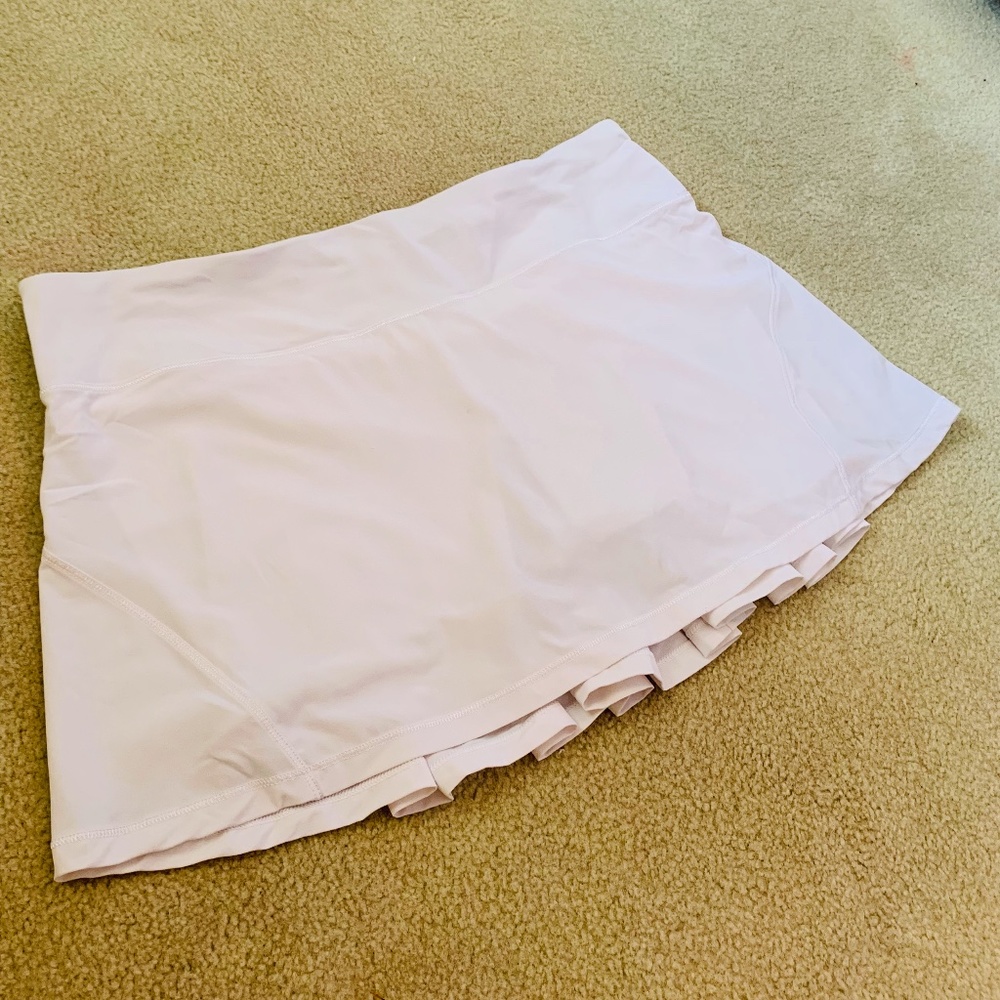 Lululemon White Pleated Skirt